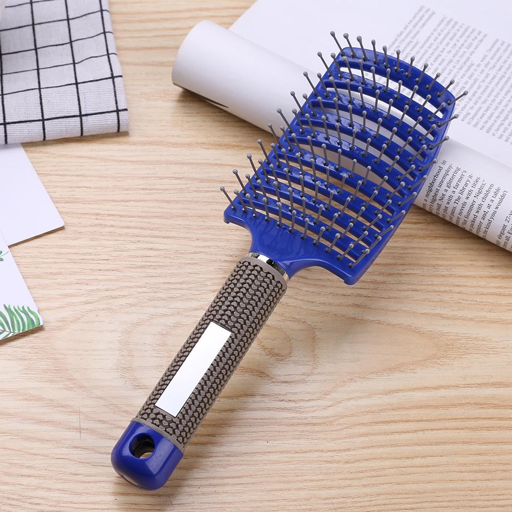 Kunststoff Nylon Anti-Statische Haar Pinsel Gebogene Reihe Frauen Haar Kopfhaut Massagegerät Kamm für Salon Friseur Styling Werkzeuge