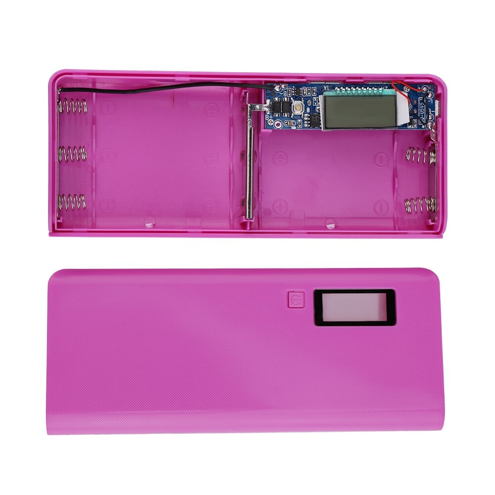 Battery Power Bank Shell Case Box Dual USB Port 18650 Lithium Battery Power Bank Shells With LED Flashlight