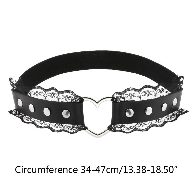 Girl Leg Chain Punk Leg Garter Belt Thigh Chains Black Body Chain Festival Rave Body Accessory with Pleated Lace Edge