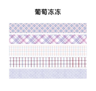 5 pièces/1lot rubans adhésifs décoratifs treillis valse Scrapbooking papier pour bricolage Scrapbooking autocollants 3m: putaodongdong