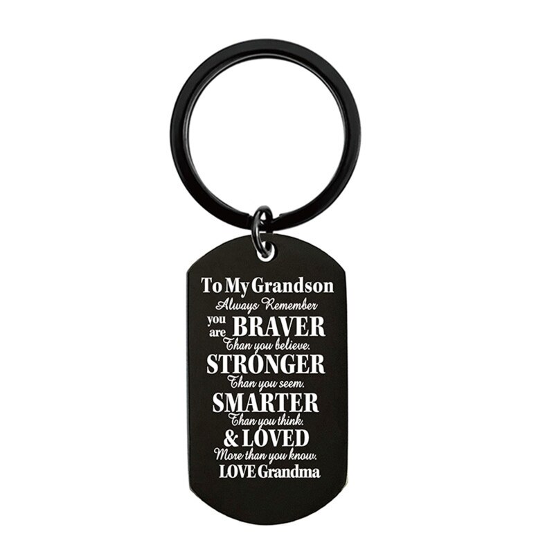 To Your Love Grandson Keychain Supplies Love Pendant Jewelry Bright Color To Your Love Grandson Keychain D5QA: BK-25