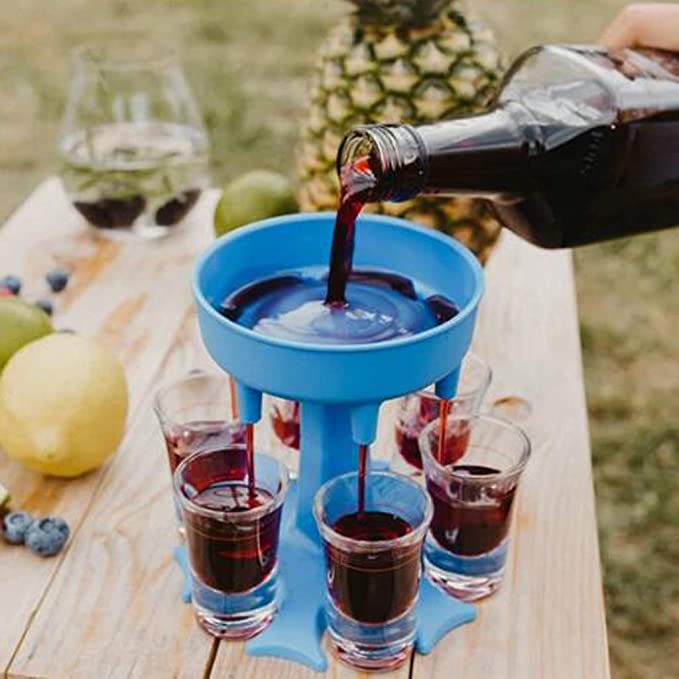 6 Shot Glass Dispenser Holder Carrier Party Drinking Games Shot Glasses Get The Party Started Caddy Liquor Dispenser