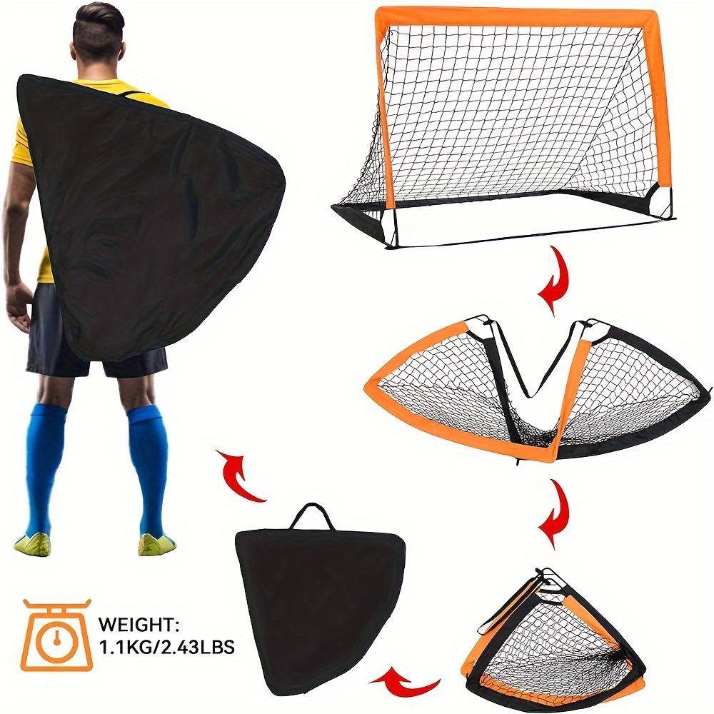 Tragbare Fußballtore für Höhle Hinterhof, faltbares Handys Schulungen-Fußballnetz für freundlicher, Fußballtor für drinnen und draußen, Pop-hoch-Fußballtore