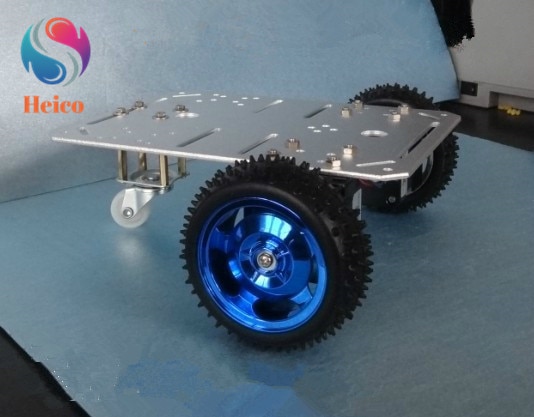 Motor paso a paso para coche con 2 ruedas motrices, chasis de Metal, carro de carga grande, modelo robótico DIY para Arduino, 42 Unidades