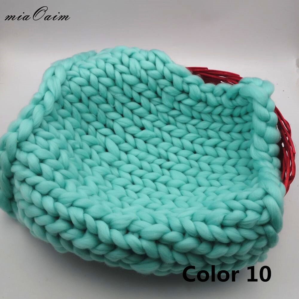 Couverture tricotée pour -né 2 pièces/lot | Couverture antichoc pour -né, accessoire Photo épais pour couverture de bébé, panier de remplissage, support pour photographie