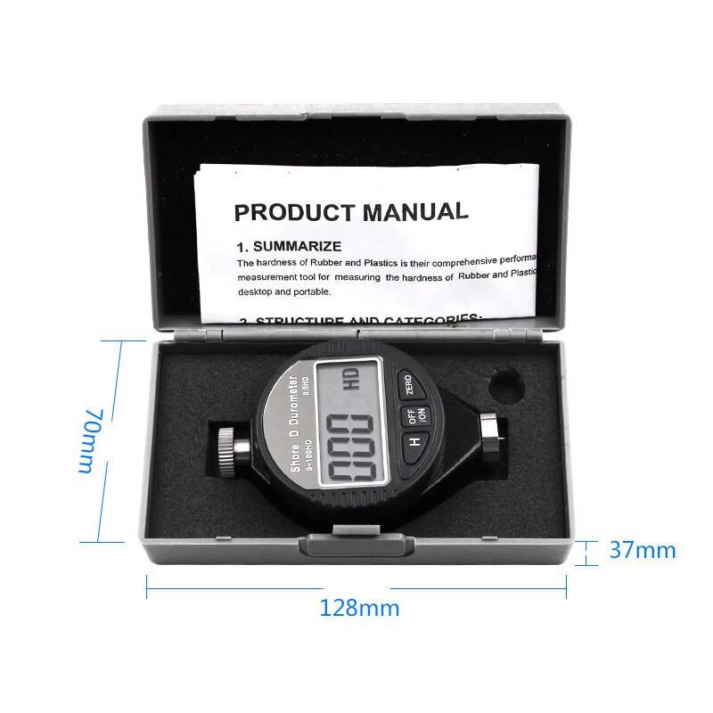 Digital Shore Hardness Durometer Digital Hardness Tester Hardness Meter Shore 0-100 A/C/D For Plastic Leather Rubber Multi-resin