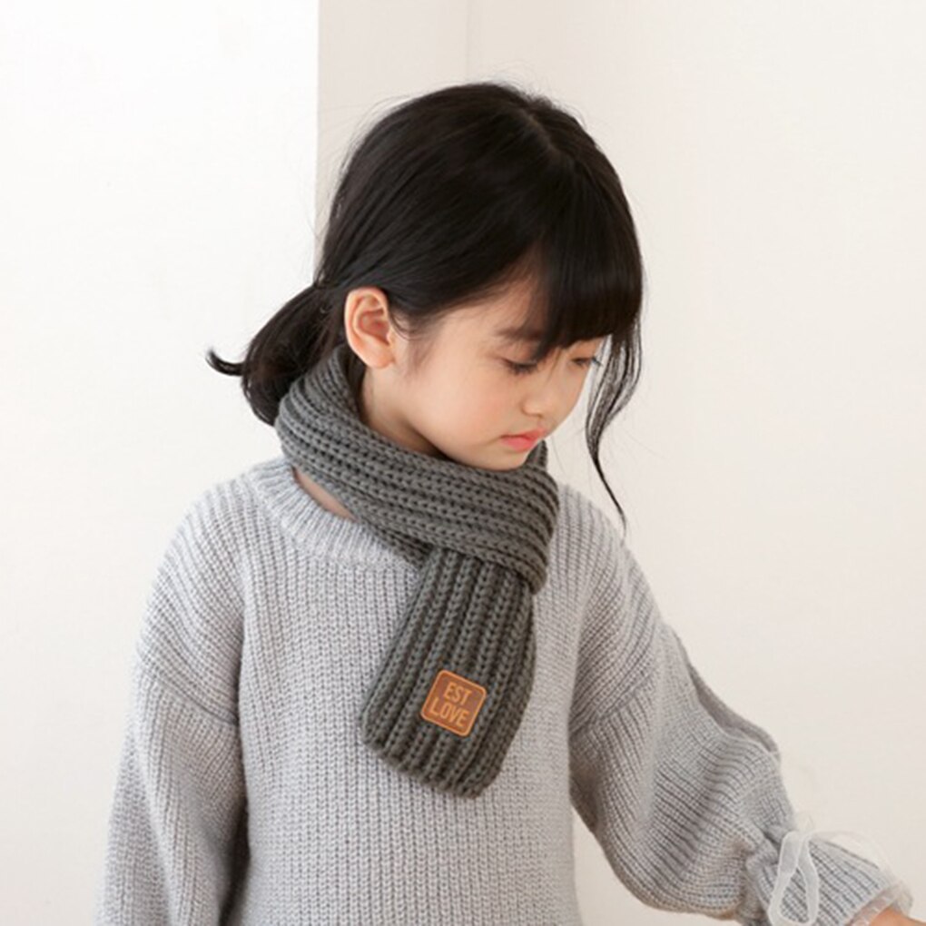 Bufanda tejida de invierno para niños y niñas, bufanda para bebés con pompón y cuello cálido, bufandas tejidas con cuello de lana