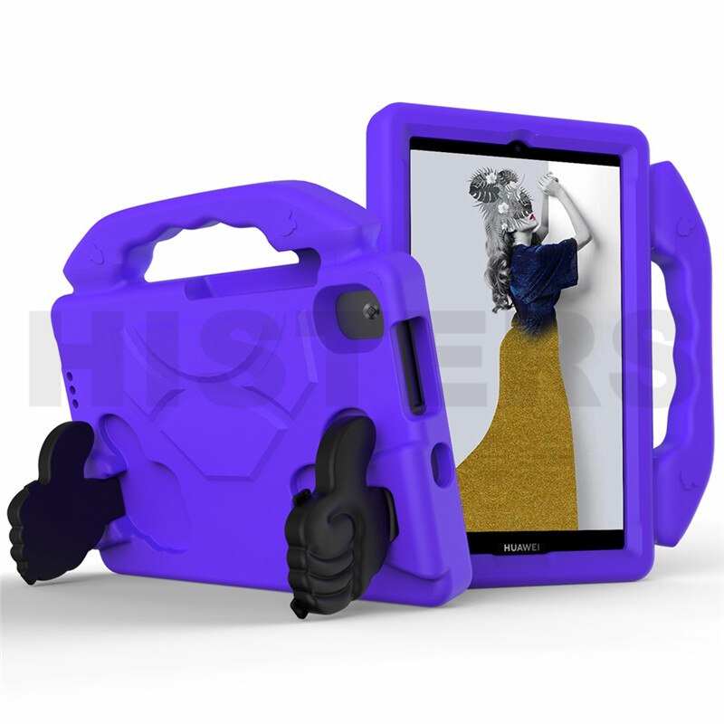 Kinderen Veilig Eva Shockproof Shell Voor Huawei Matepad T8 8 "Tablet Pc Model: kobe2-L03 Kob2-L09 Draagbare Kickstand Cover Case: Paars