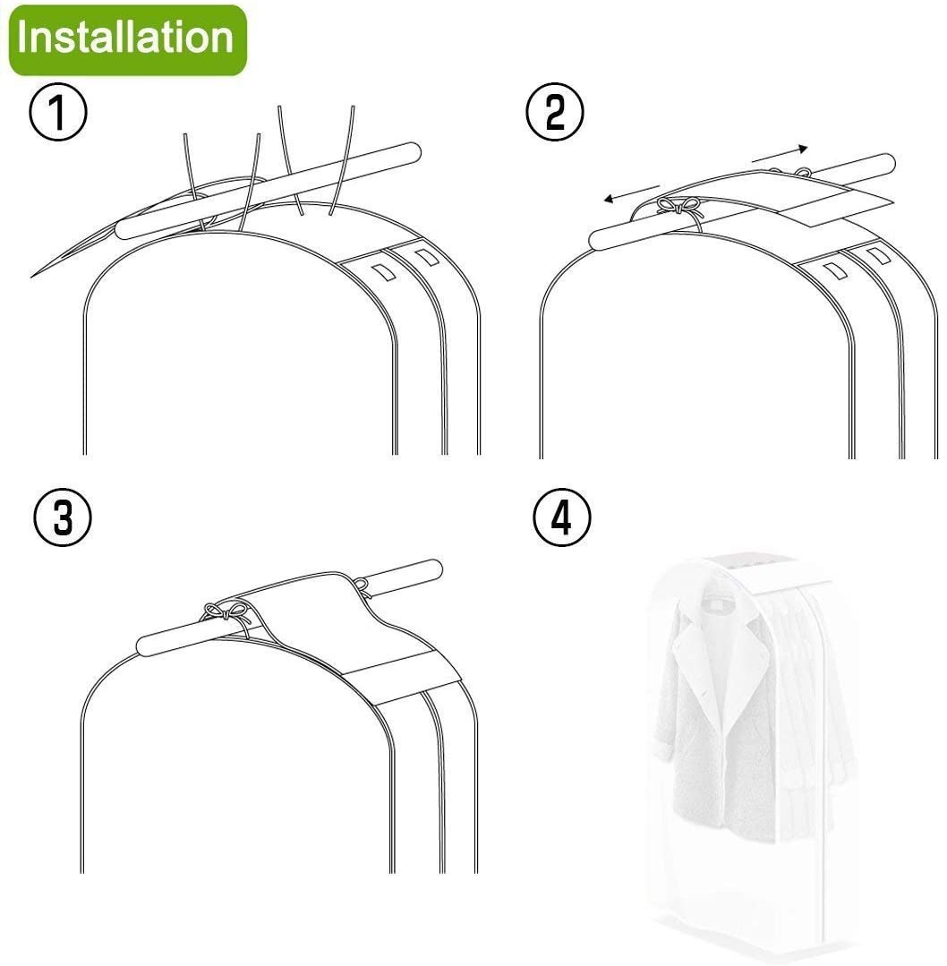 Kleding Stofkap Opknoping Kleding Stofdicht Pak Cover Organizer Bag Garderobe Transparante Protector Stofdicht Kleding Cover