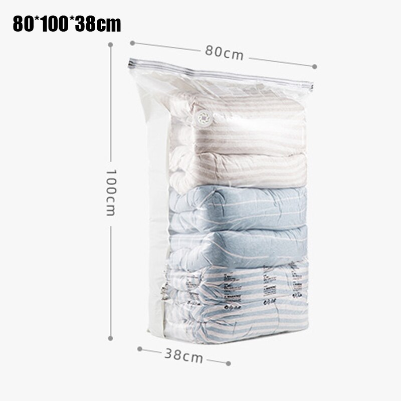 Vakuum Kompression Beutel Kleidung Lagerung Vakuum Tasche platzsparende Garderobe Organizer transparent SNO88: 80x100x38cm