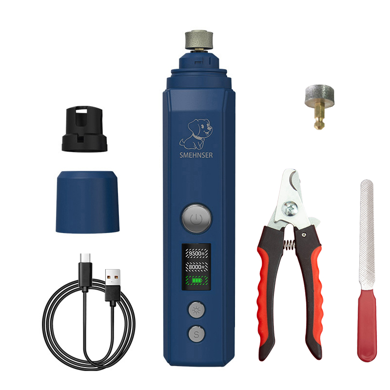 Elektrische LED Hond Nagelslijper Pijnloos Licht Honden Kat Nagelknipper Kleine Grote Honden Huisdier Poten Nagelsnijder Verzorgingsgereedschap: Roze