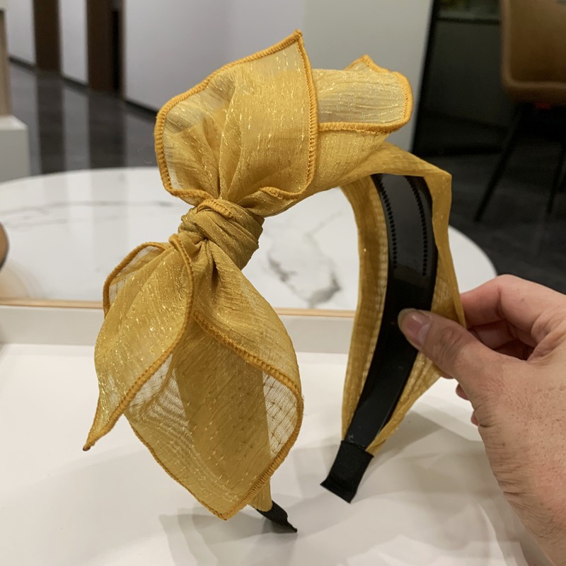 Koreaanse dameshaarband, handgemaakte strik, haaraccessoires, geknoopte haarring, meisjeshoofdbanden, lente- en zomerhoofdbedekking: Hemelsblauw