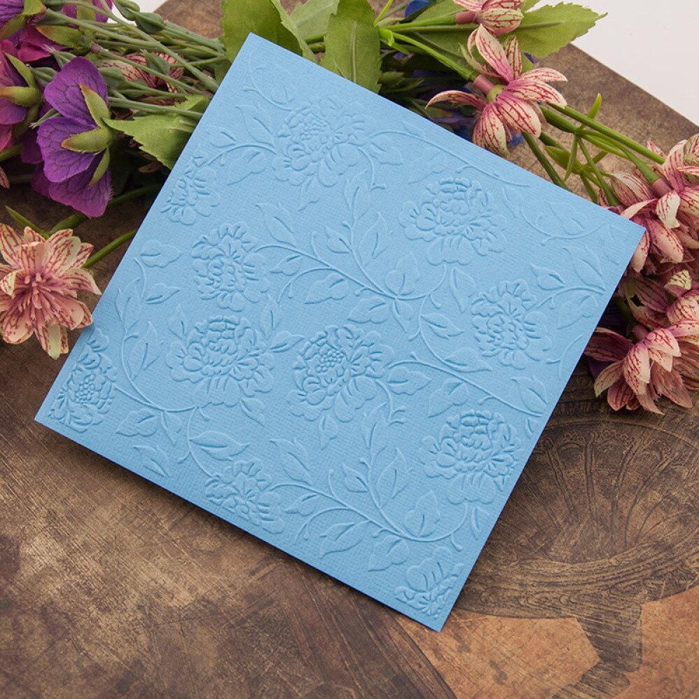 Plastic Embossing Folder Template Rose Flower Leaf Decorating Mould DIY Scrapbook Paper Card Making Craft Stencils