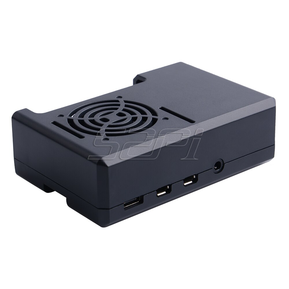 52Pi ABS Black / Transparent Clear Case Enclosure Shell Cover for Raspberry Pi 4 with Cooling Fan Heatsinks for Raspberry Pi 4B