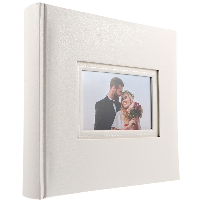 Exquisite Photo Album 200 Pockets Photos Album Beautiful Picture Albums: White