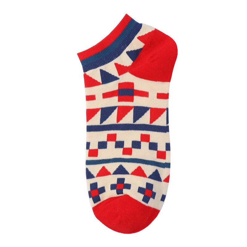 Calcetines bonitos de algodón para hombre, calcetines tobilleros cortos coloridos e informales con números geométricos de fruta, maíz y cerveza,: Turquesa