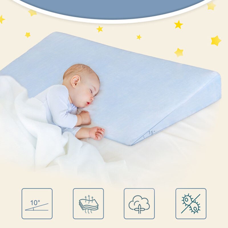 Baby Sleep Positioner Pillow Anti-Reflux High Incline Newborn Baby Crib Wedge