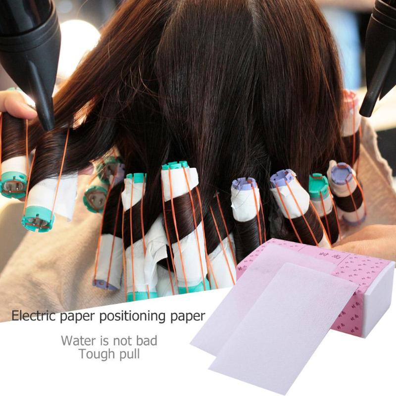 Papier pour Salon de coiffure, 100 feuilles de papier, pour bigoudis, résistant aux hautes températures, blanchiment, boucles de cheveux électriques