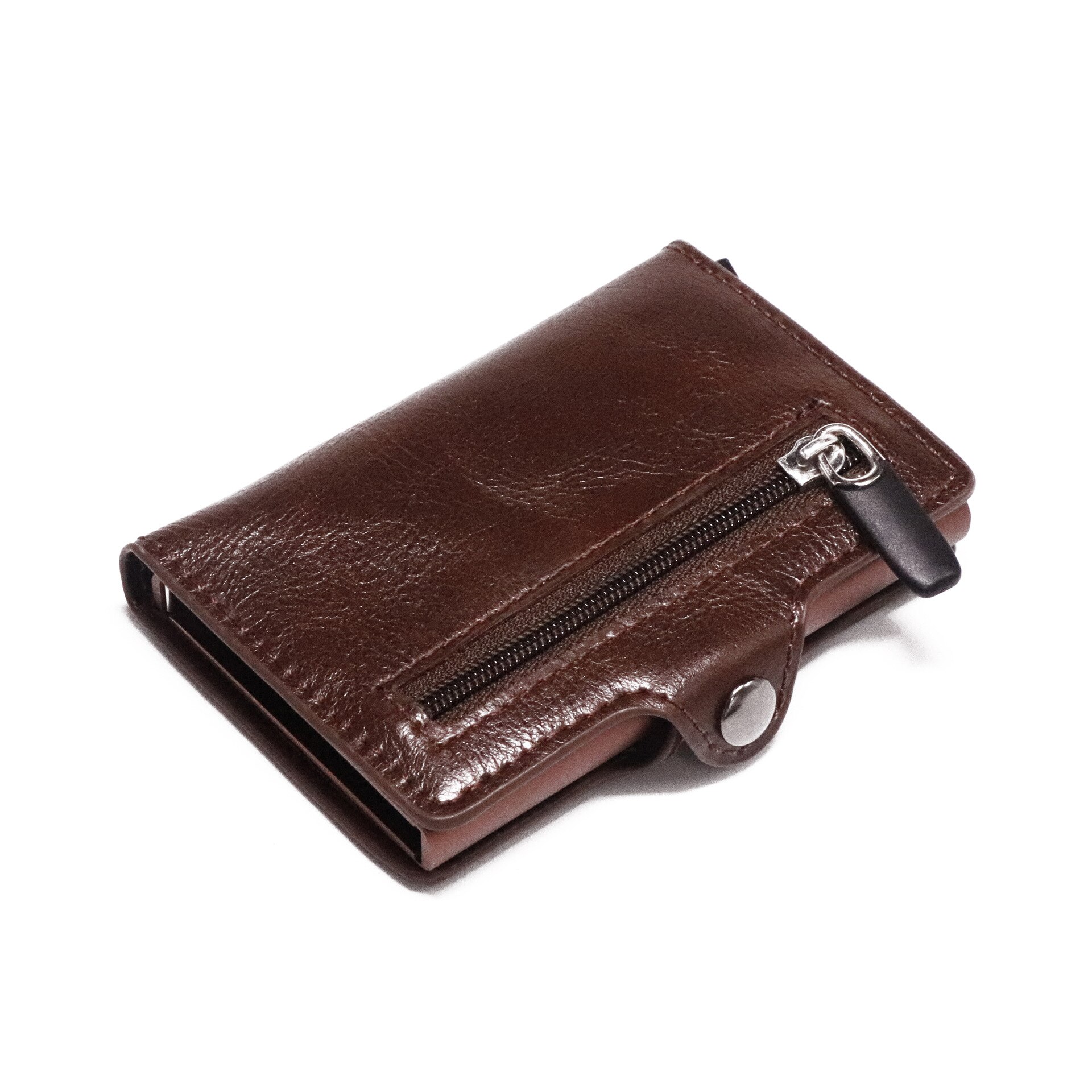 PU Leather Metal Credit Card Holder Single Box Card Case Women and Men RFID Wallets Business ID Holder