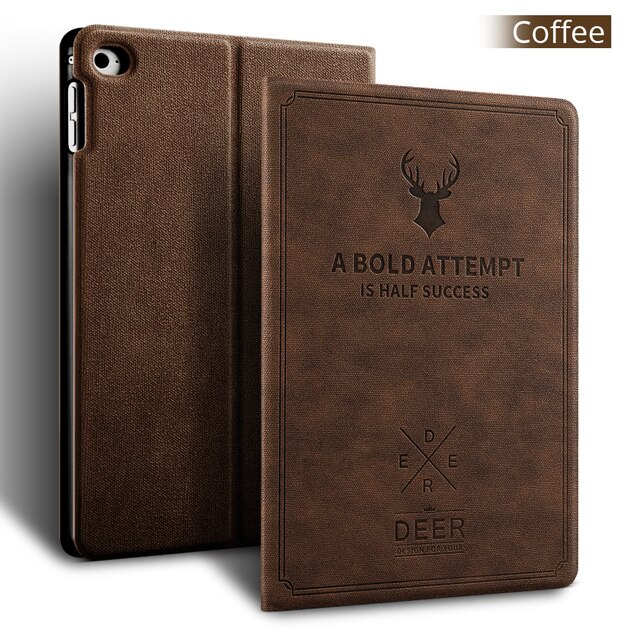 Capa com suporte magnético para ipad air, capa ipad air 1 2, 2018 2017, 9.7, em couro pu, ipad 5th 6th geração de capa para ipad 6 funda: Coffee