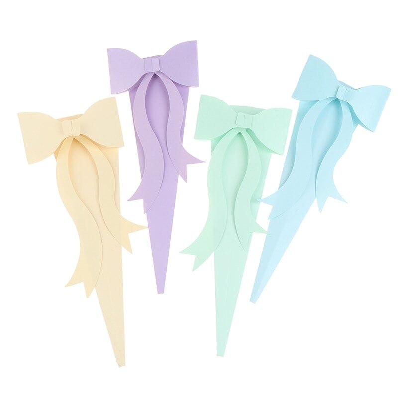 1pc Bowknot Flower Packaging Box Portable Rose Flower Box Paper Bag Single Bouquet Box Valentine's Day Birthday Party