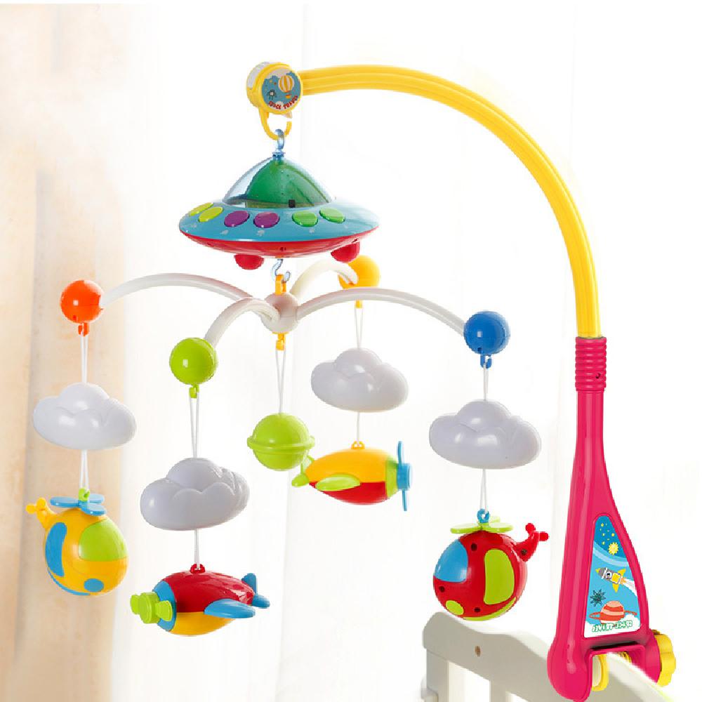 Baby bed bell 0-1 year old newborn 0-12months toy rotating music hanging baby rattle bracket set baby crib mobile holder