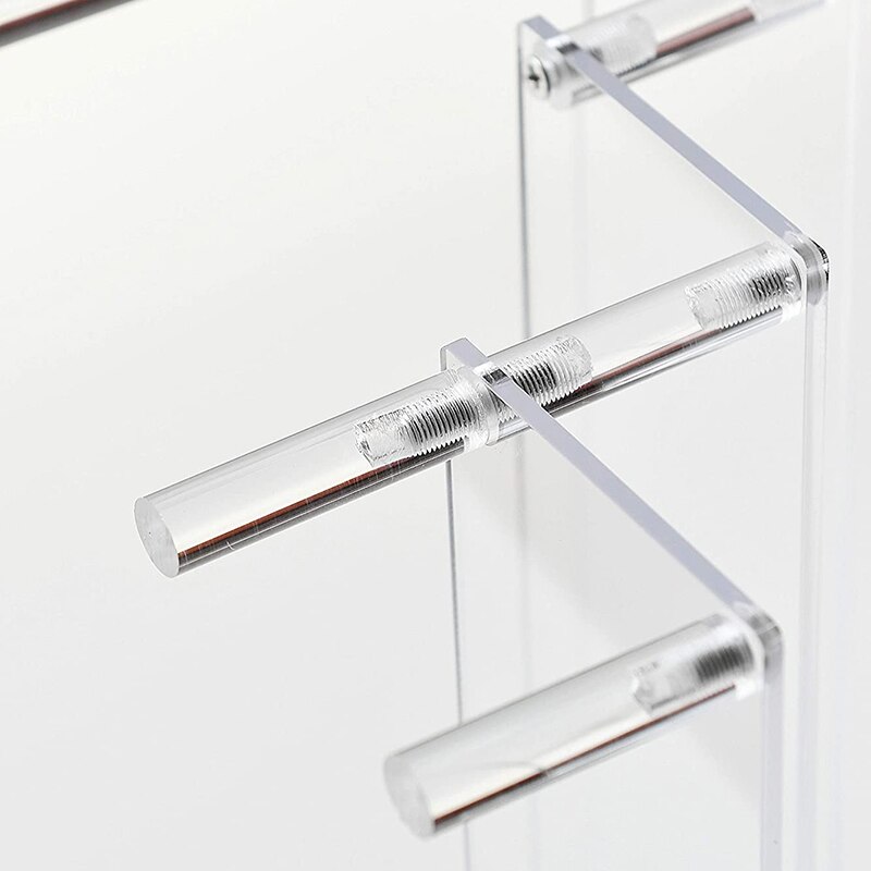 3- lags transparent akryl display stativ kagebakke display stativ til dekoration og opbevaring