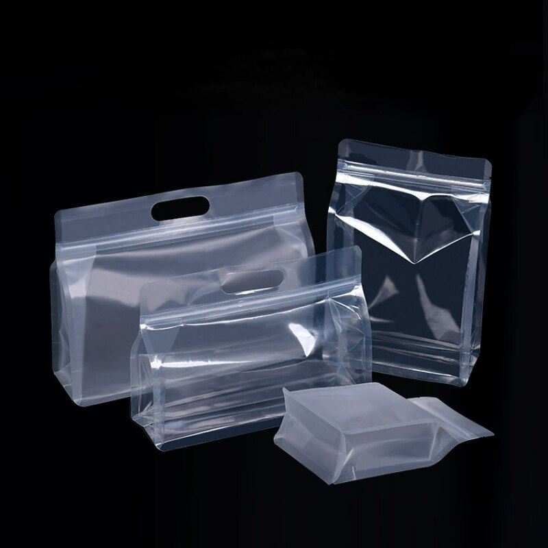 Thick Frosted Transparent Self-supporting Packaging Bag Candy Flower Tea Rice Ziplock Cat Food Fish Bait Eight-side Sealing Bag