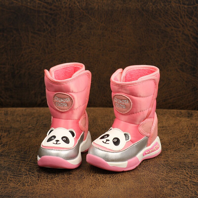 Chaussures pour enfants, bottes de neige pour garçons et filles, bottes imperméables pour enfants, bottes chaudes jusqu'aux genoux et en coton pelucheux