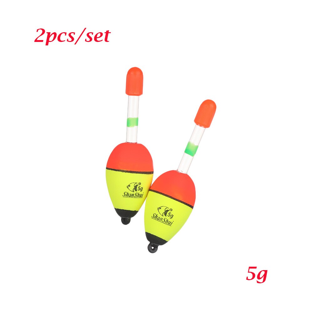 2 stk eva lysende flydende flydere havklippefiskeri slående hårde maveflydere 5g/8g/10g/15g/20g/30g/40g/50g/60g/70g/80g: 5g