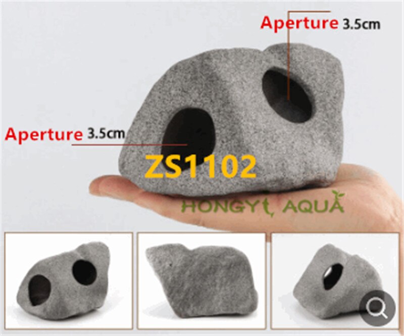 Fish tank landscaping Clay pot Shrimp Cixi Dodging tank Breeding fish nest Shaped rock Aquarium supplies: ZS1102