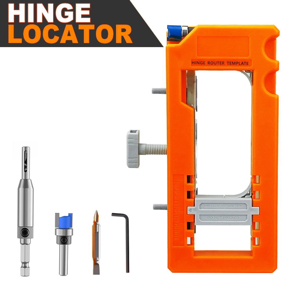 Door Hinge Routing Jig And Hinge Jig 3‑5in Length 1/4‑5/8in Radius Hinge Router Template for Woodworking Tool: Orange