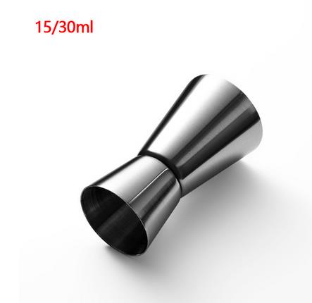15/30ml 25/50ml Stainless Steel Bar Measure Cup Cocktail Shaker Dual Shot Drink Spirit Measure Jigger Kitchen Gadgets Tools: 15 and 30ml