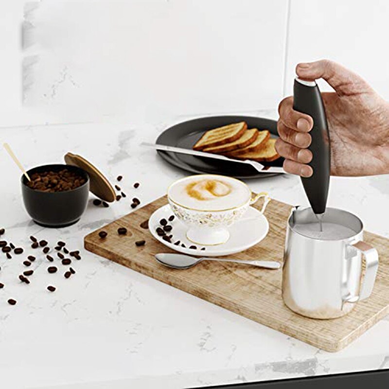 Handheld Electric Coffee Mixer Frother Automatic Milk Beverage Foamer Cream Whisk Cooking Stirrer Egg Beater With Stand