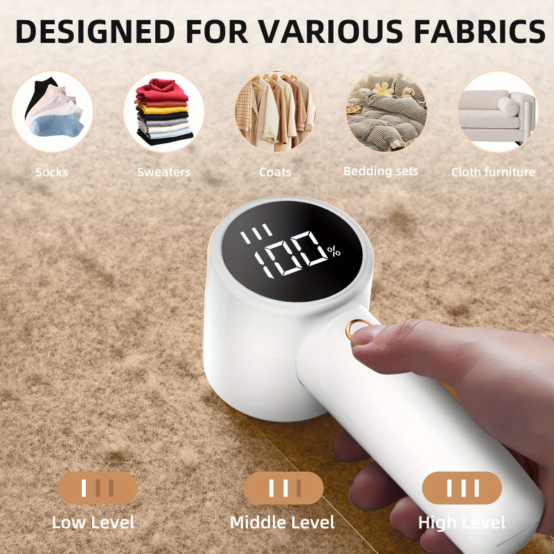 Eliminador de pelusas eléctrico, afeitadora de tela recargable por USB, máquina para quitar pelusas y pellets para ropa, suéter, recortador de bolas de pelo