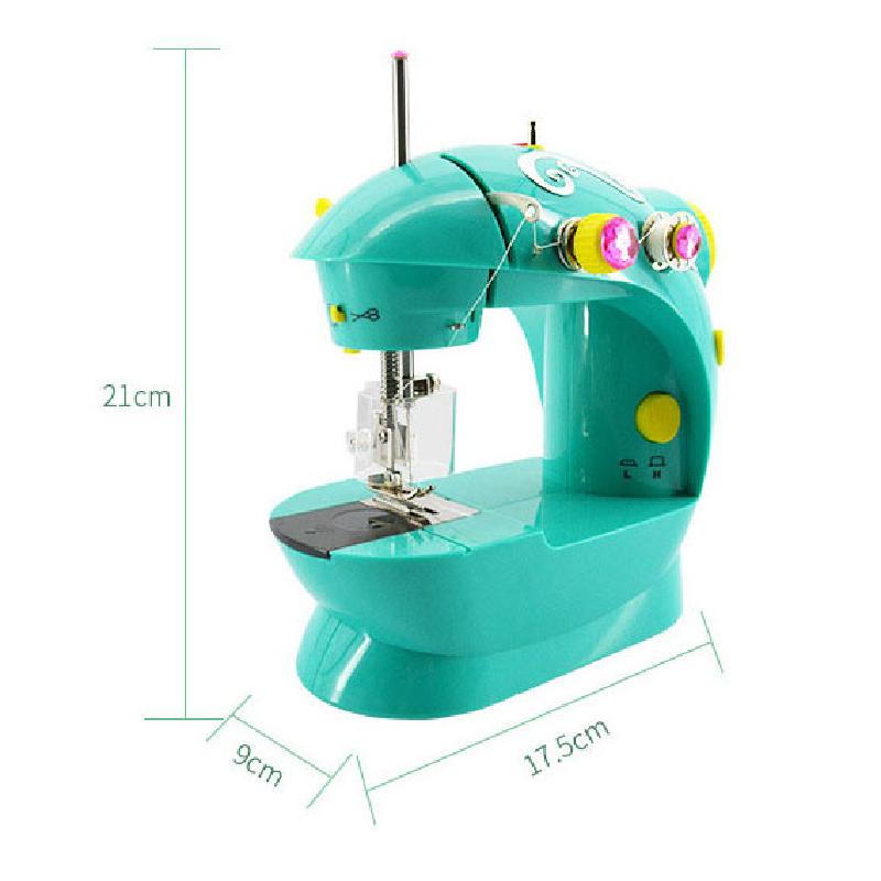 Máquina de coser eléctrica pequeña portátil para niños pequeños, fábrica de máquinas de coser para niñas