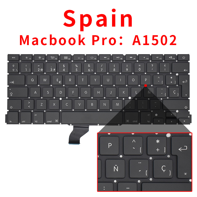 A1502 keyboard for Macbook Pro Retina 13.3 inches laptop ME864 ME865 ME866 keyboards Brand: Orange