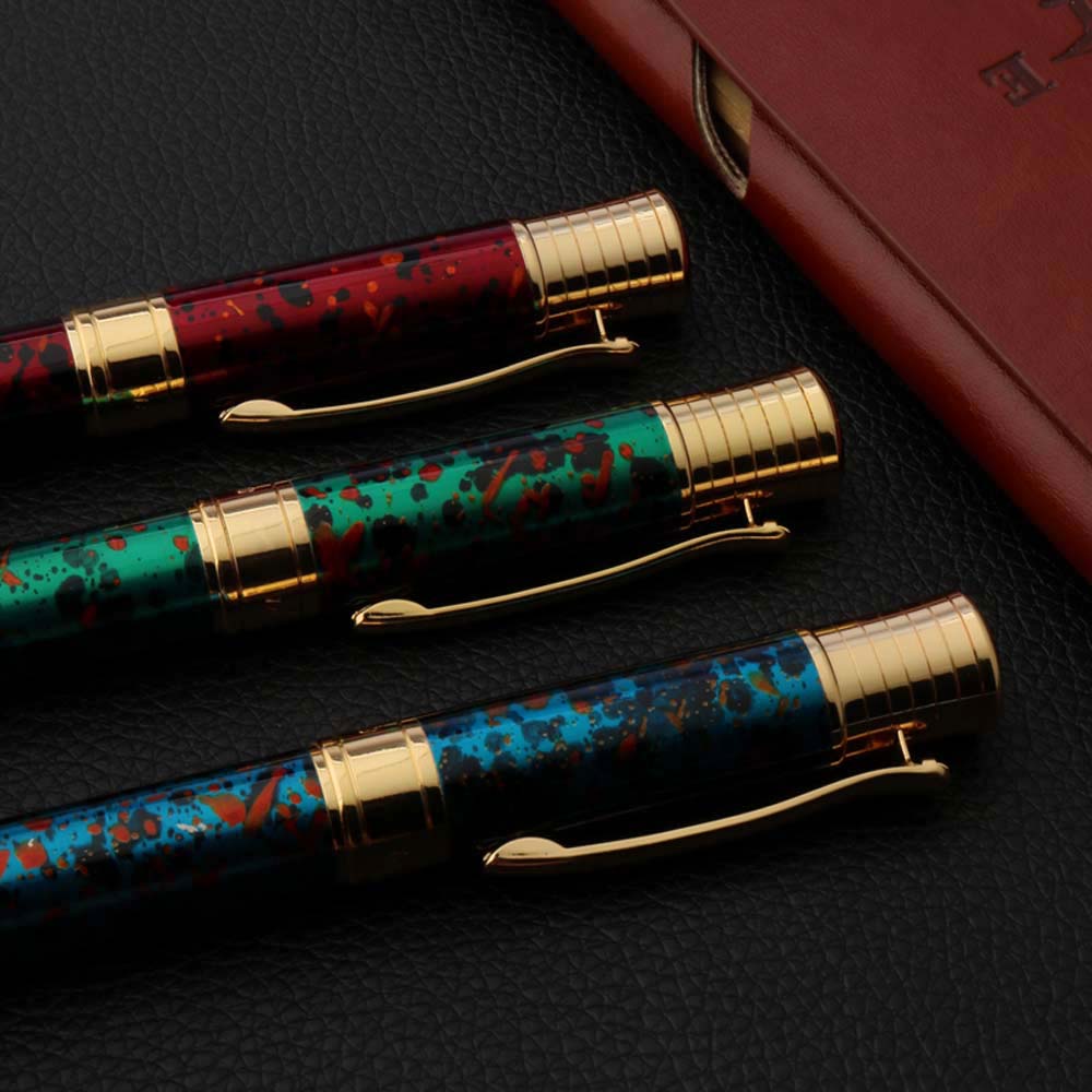 luxury 553 Fountain Pen METAL classic GOLD ink pens Ice flower Stationery Office school supplies
