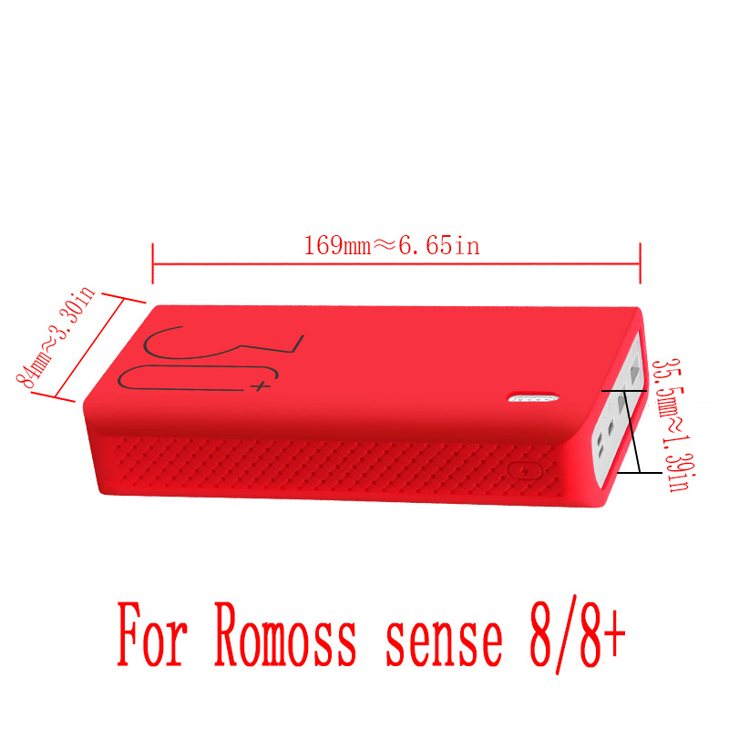 Soft Silicone Case Cover for Romoss Sense 8 / 8+ Mobile Power Soft Silicone Anti-collision Anti-skid Cover Romoss Sense 8 Case