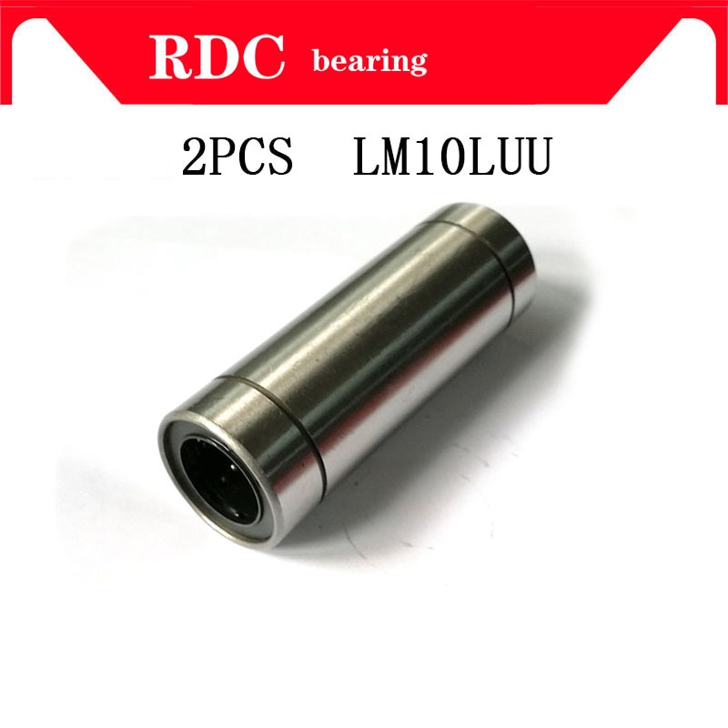 2 stk  lm10 luu 10 mmx 19 mmx 55mm 10mm lengre lineær kulelager bøssing til 10mm stang rund aksel cnc