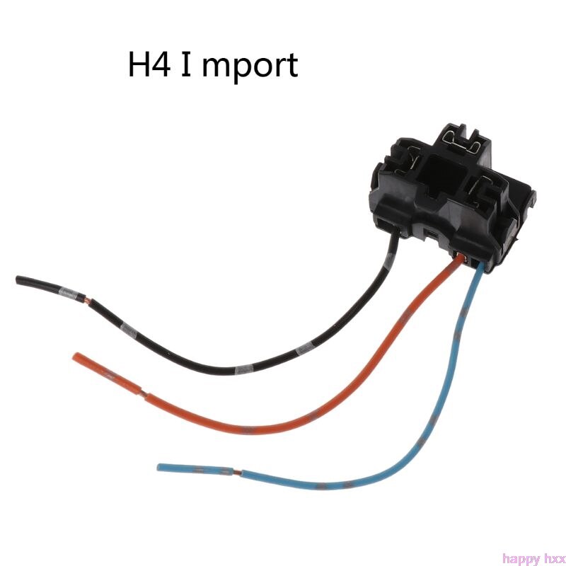 Import H4 Car Halogen Bulb Socket Power Adapter Plug Connector Wiring Harness