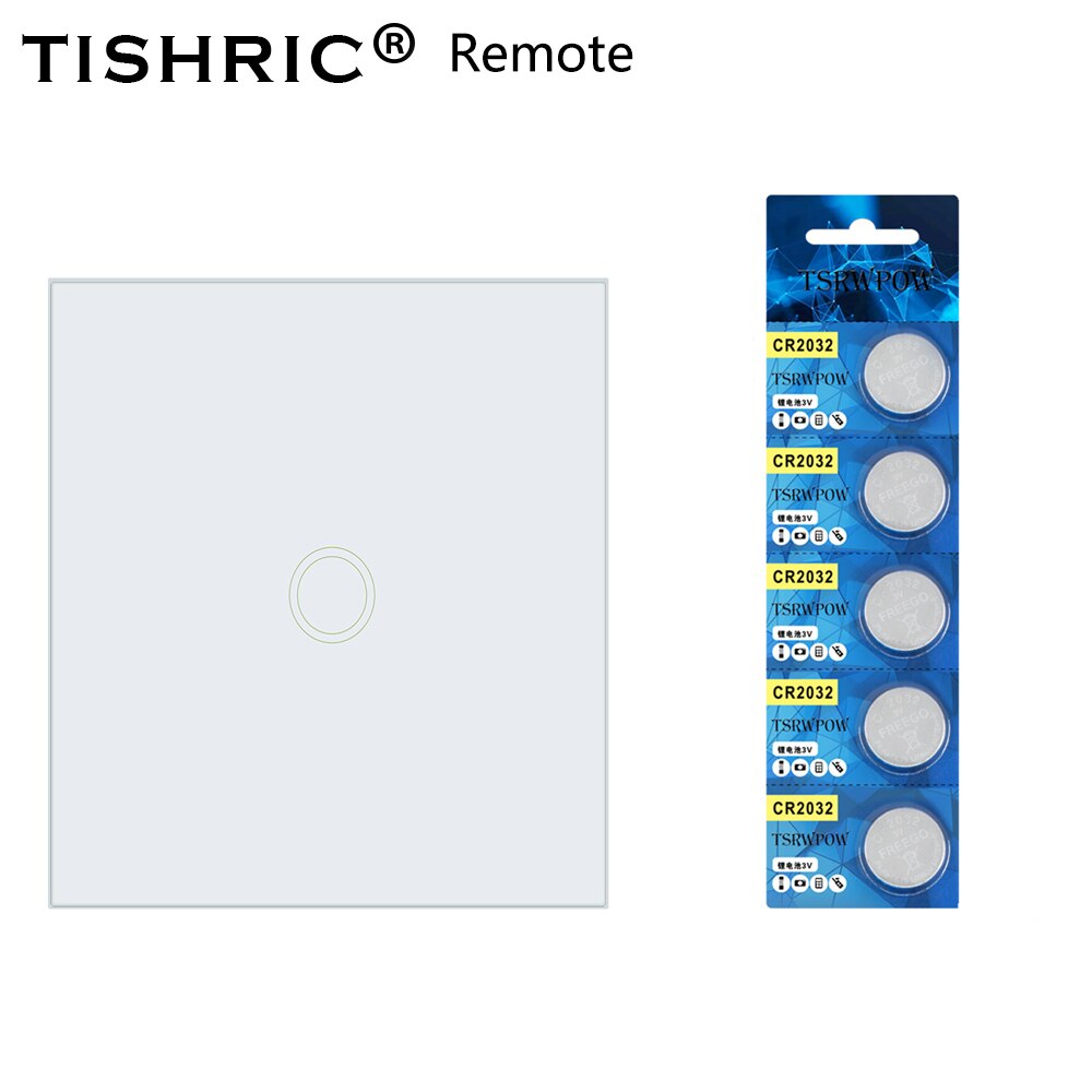 TISHRIC-mando a distancia inalámbrico Universal, Panel de pared 86 TRANSMISOR DE RF 1/433 entradas, compatible con SONOFF RF/T1/4CH/TX Smart Home, 2/3 MHz: 433mhz remote 1gang