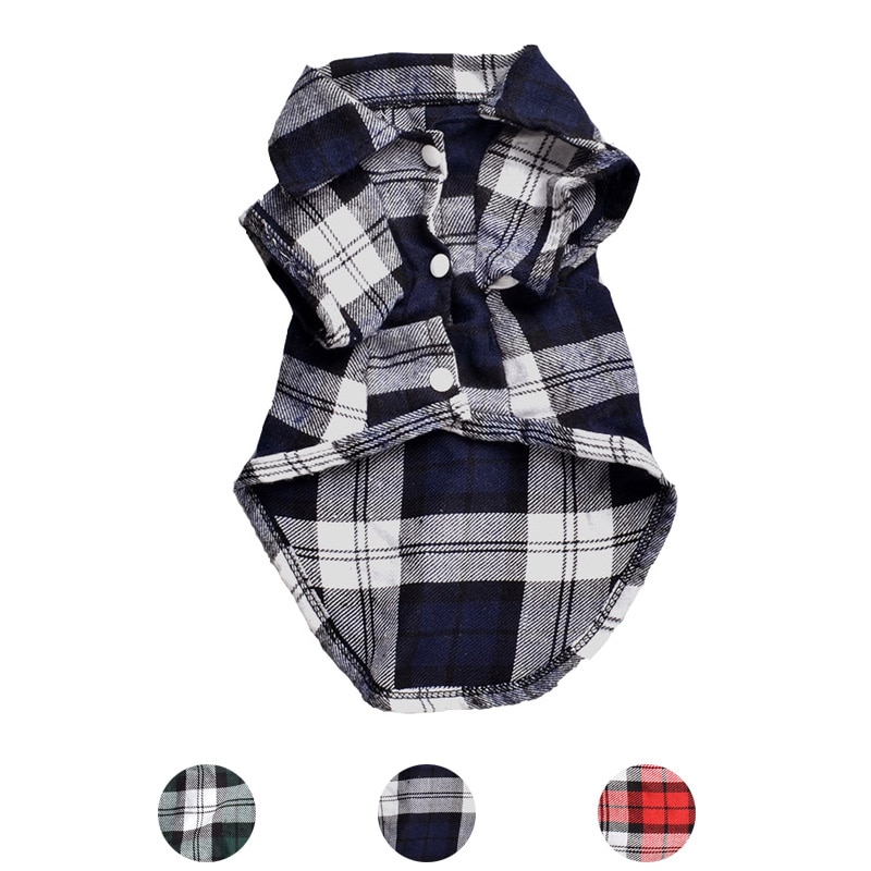 Plaid Hond Shirt Zomer Hond Kleding Voor Honden T-shirt Vest Puppy Pet Kleding Voor Honden Outfits Chihuahua Yorkshire Para perro