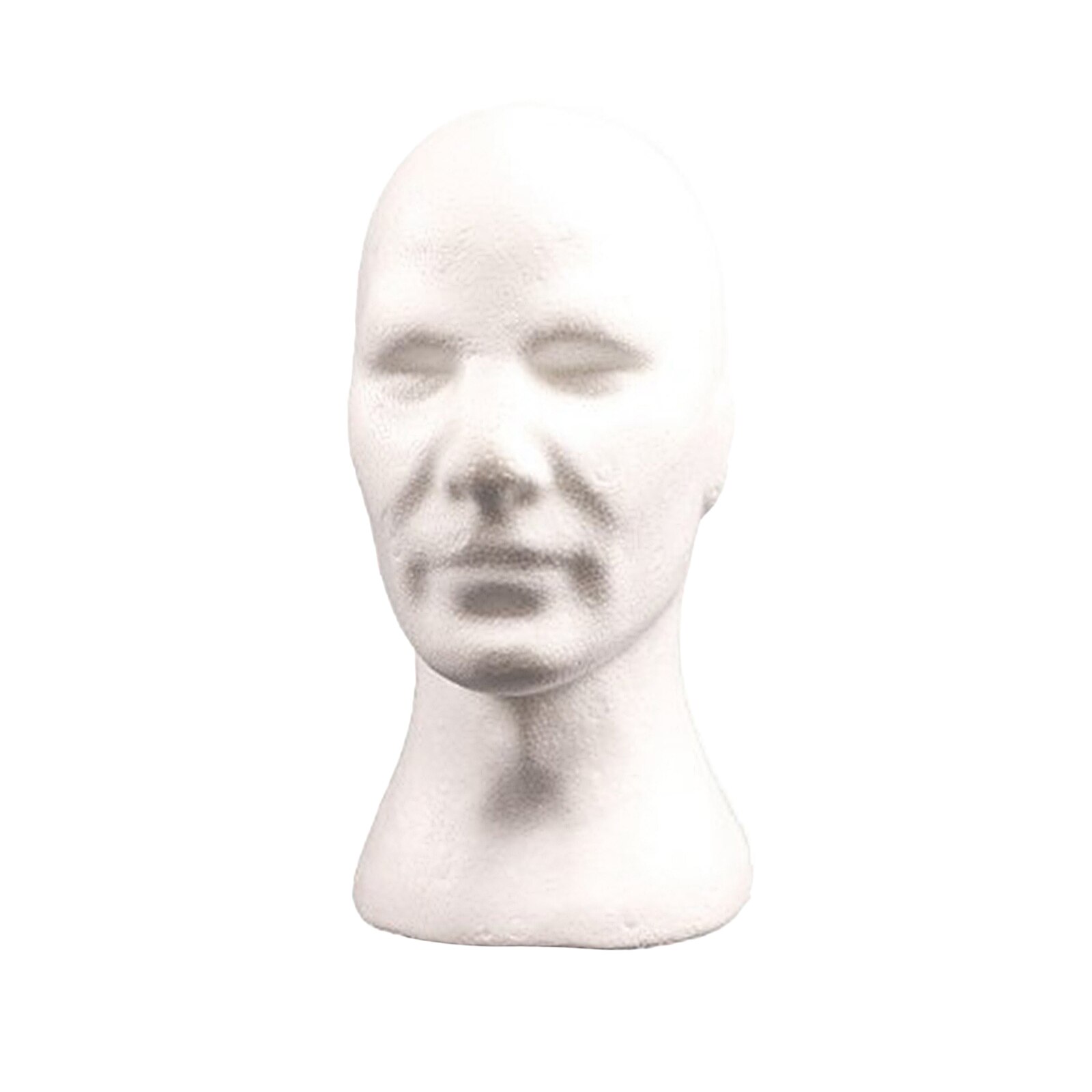 Cabeza de maniquí masculino de espuma de poliestireno, adecuado para uso en salones, centros comerciales, en casa, viajes y mucho más