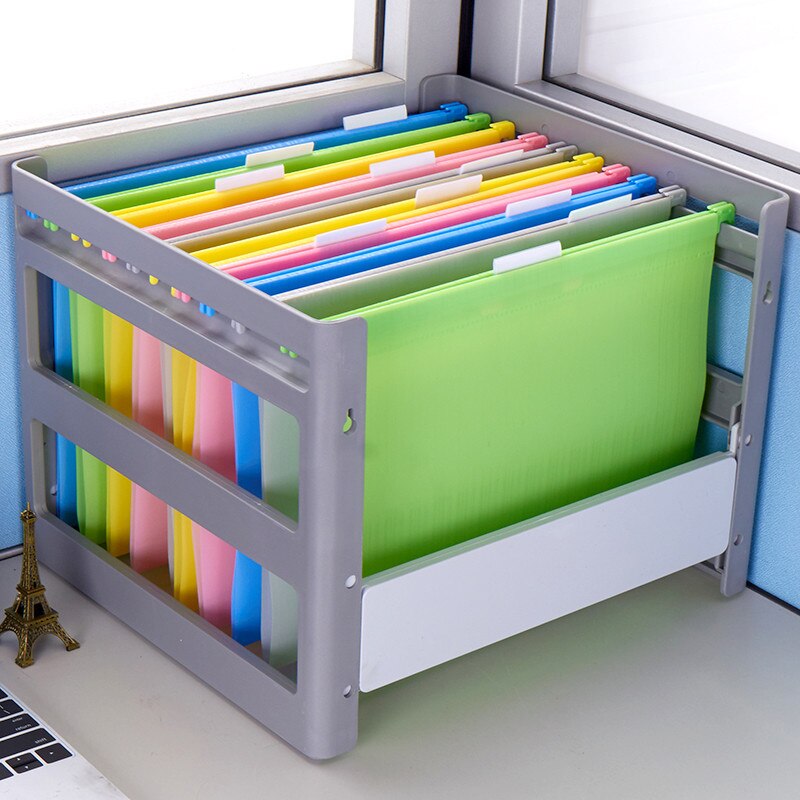 Desk Files Rack Folder Organizer Storage Document Bag Book Magazine A4 Paper Stand Holder Desktop Accessory Home Office Supplies