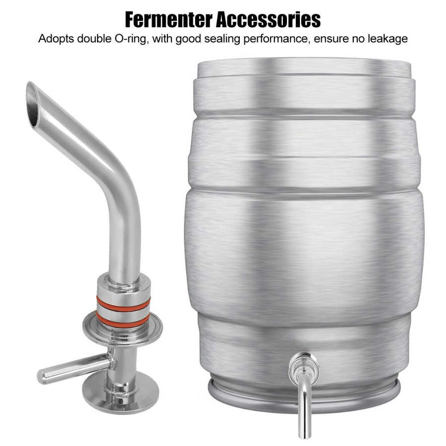 Conical Home Brew Fittings Fermenter Racking Arm Stainless Steel 1.5in Fermenter Racking Arm Accessories with Double O-Rings