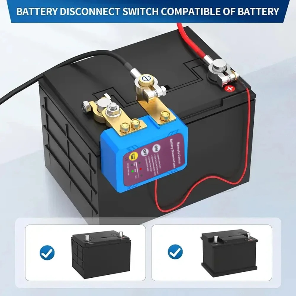 Interruptor de alimentación desconexión de batería, 12V, 240A, interruptor de apagado y apagado con interruptor de Control remoto para coche y camión