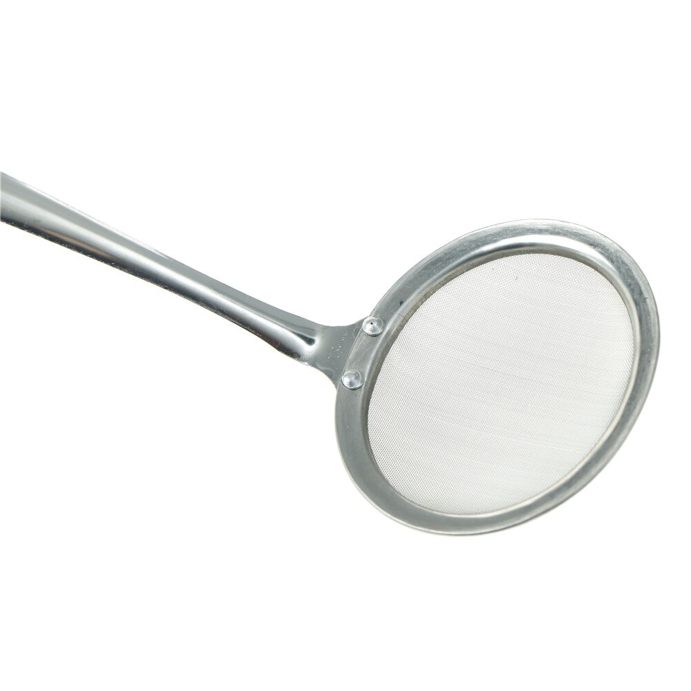 Tamiz de acero inoxidable para cocina, cedazo de malla fina para aceite, colador de harina, cuchara de sopa de ramen asiática