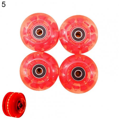 4Pcs Inline Roller Skate Wheels 4pcs LED Sliding PU Skating Flashing Wheel Rollers Durable Luminous Wheels instock: 5
