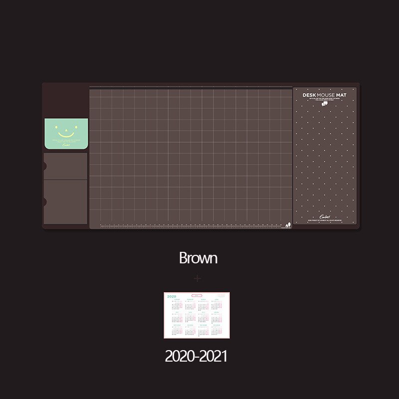 Product Multifunctional Oversized Computer Desk Pad Mouse Pad Storage Bag Student Writing Board Office Storage Desk Mat: brown
